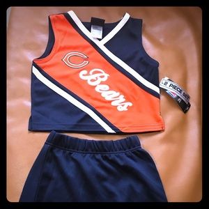 NWT NFL Bears Kids Apparel L (6X) Cheer Set